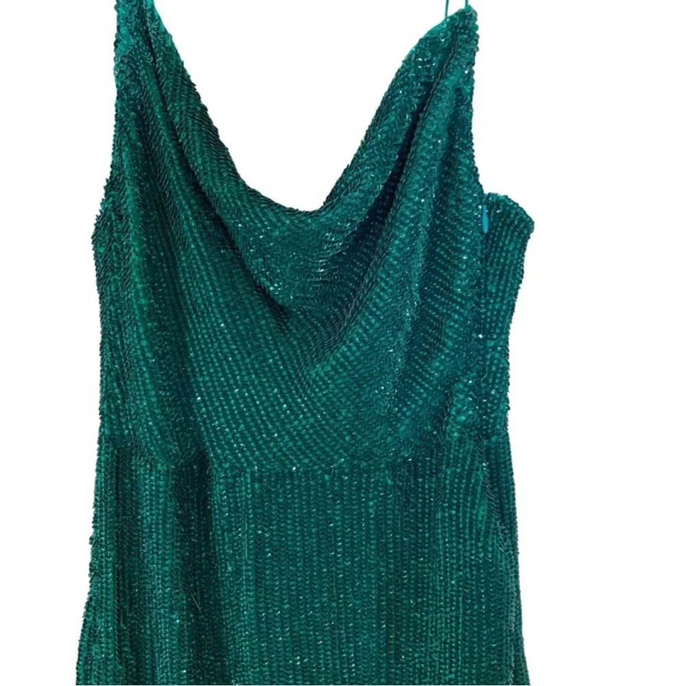 Retrofete Katya Sequin Formal Long Dress in Green S NWT - Picture 8 of 10